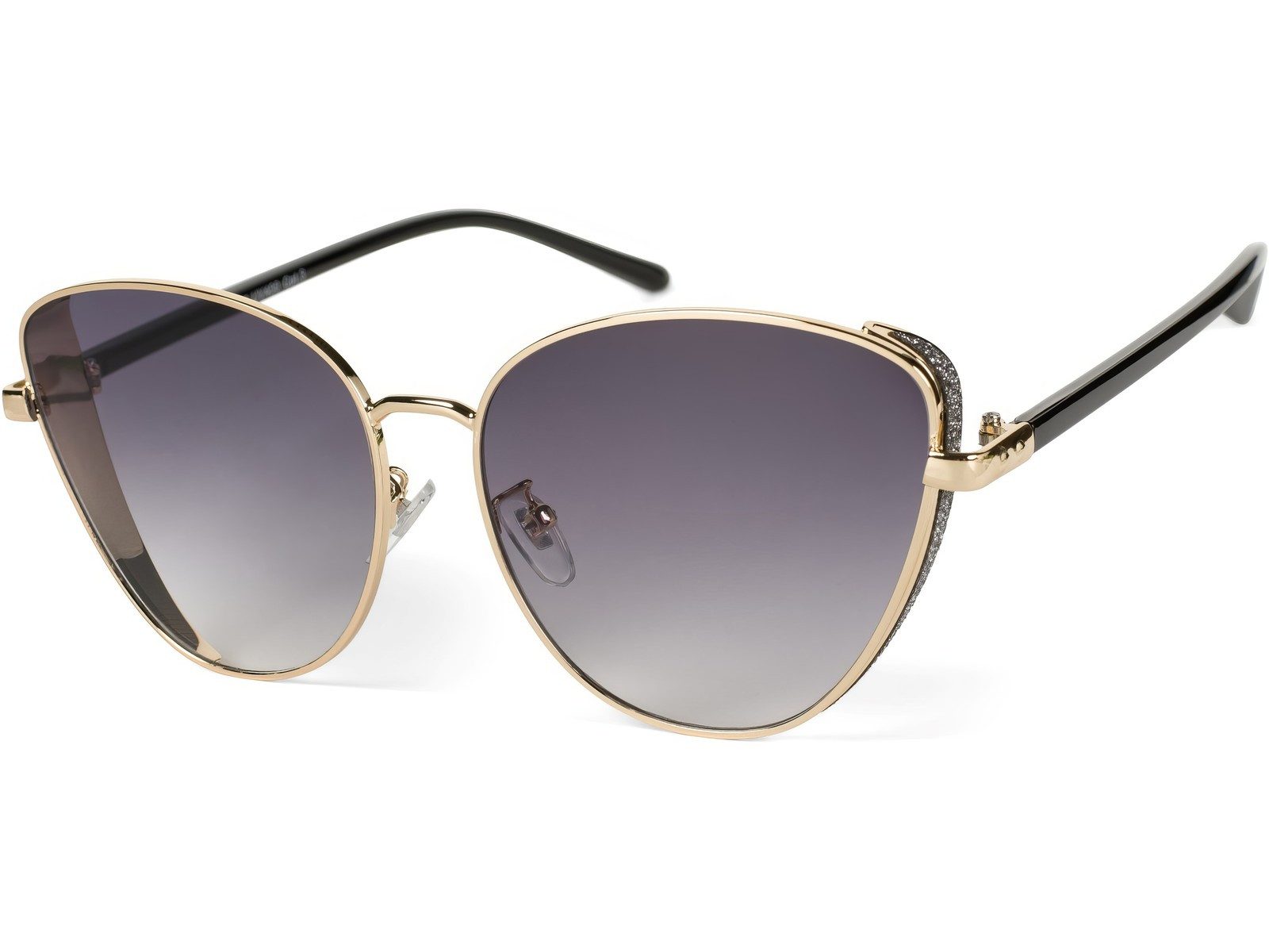styleBREAKER Sonnenbrille Cateye Sonnenbrille mit Glitzer Side Shield (1-St) Gradient