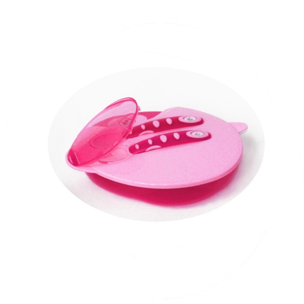 Vital Baby Esslernschale Mein erstes Tellerset mit Löffel, Gabel und Deckel