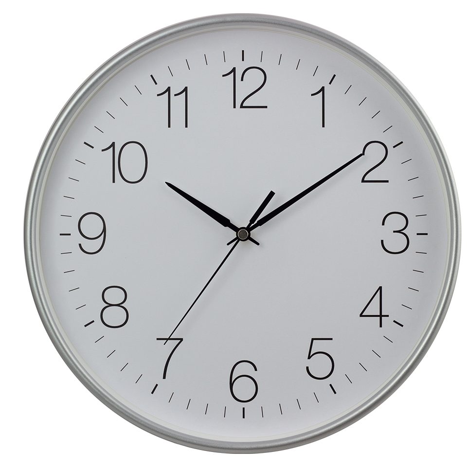 EUROTIME Funkwanduhr EUROTIME 53780-07 Funkwanduhr mit weißem 12-Zahlen-Zifferblatt