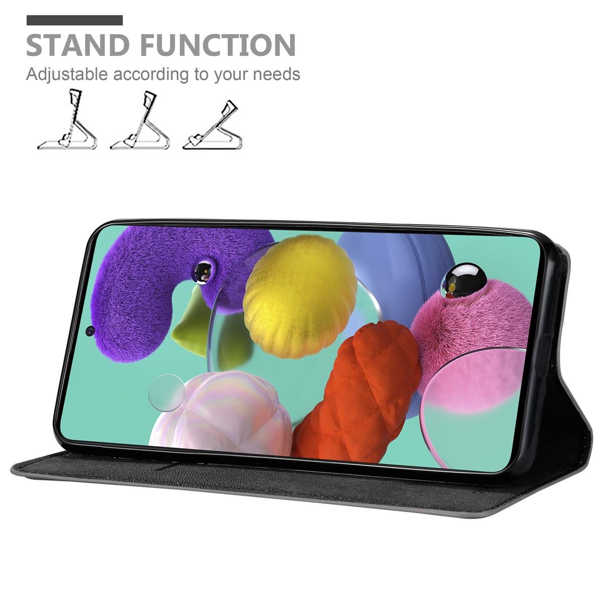 Cadorabo Handyhülle für Samsung Galaxy A51 4G / M40s Hülle Samsung Galaxy A51 4G / M40s, Hülle Schutzhülle mit Standfunktion, Magnetverschluss und Kartenfach
