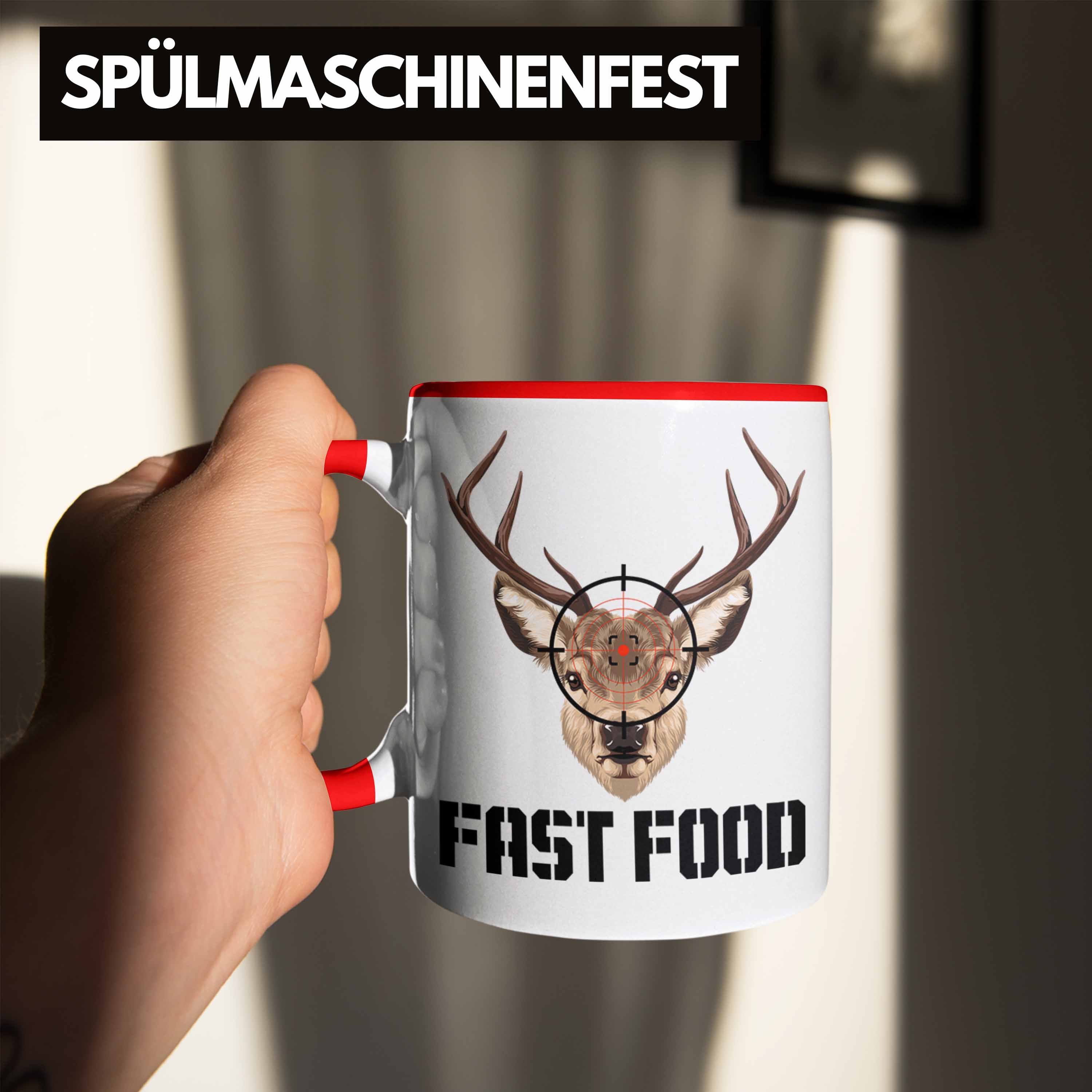 Rot Geschenkidee für Trendation Food" Jäger "Fast Lustige Tasse Tasse Spruch Jagen Jagd Ges