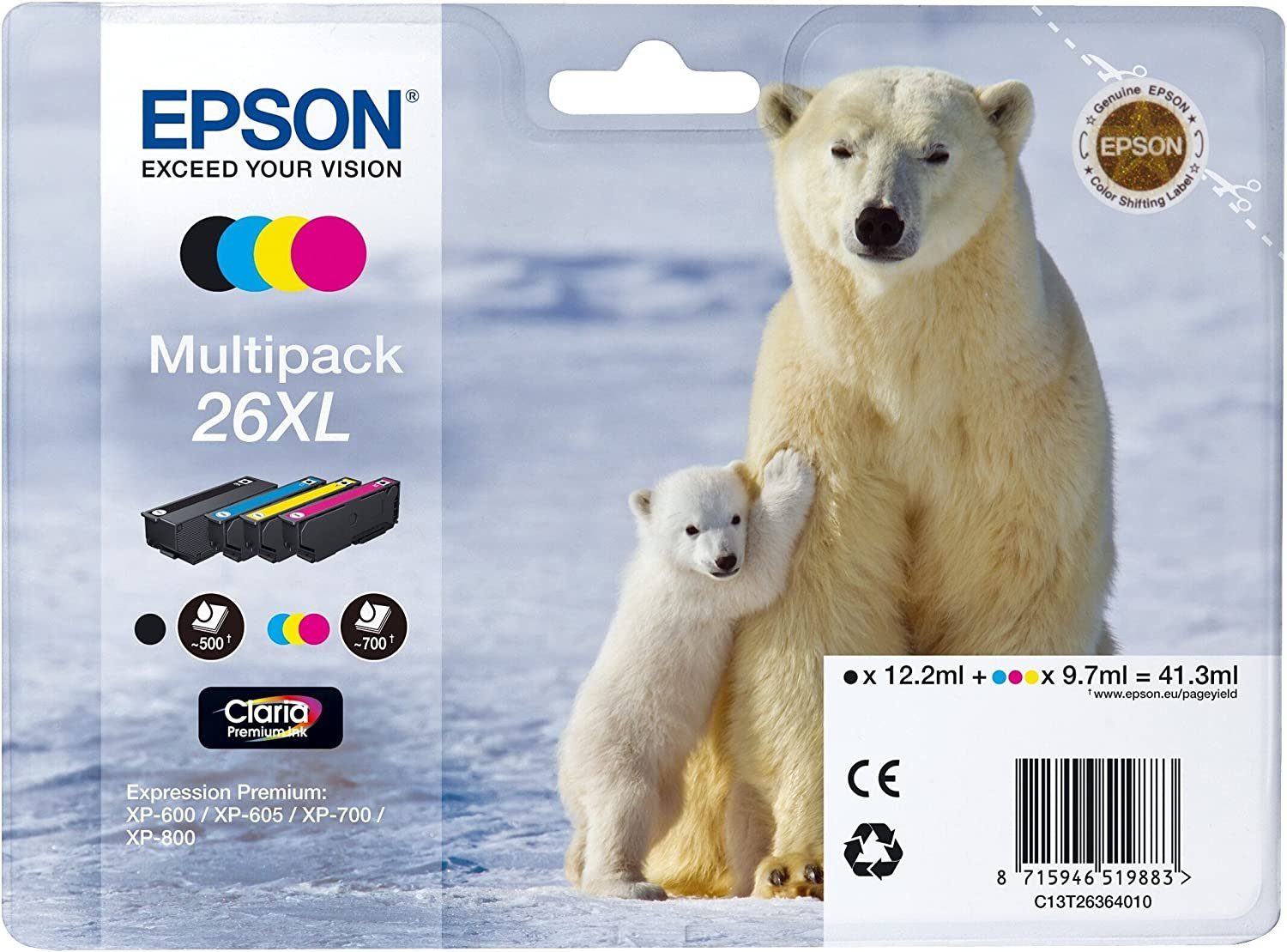 Epson Original Epson 26XL Multipack (C13T26364511) Tintenpatrone