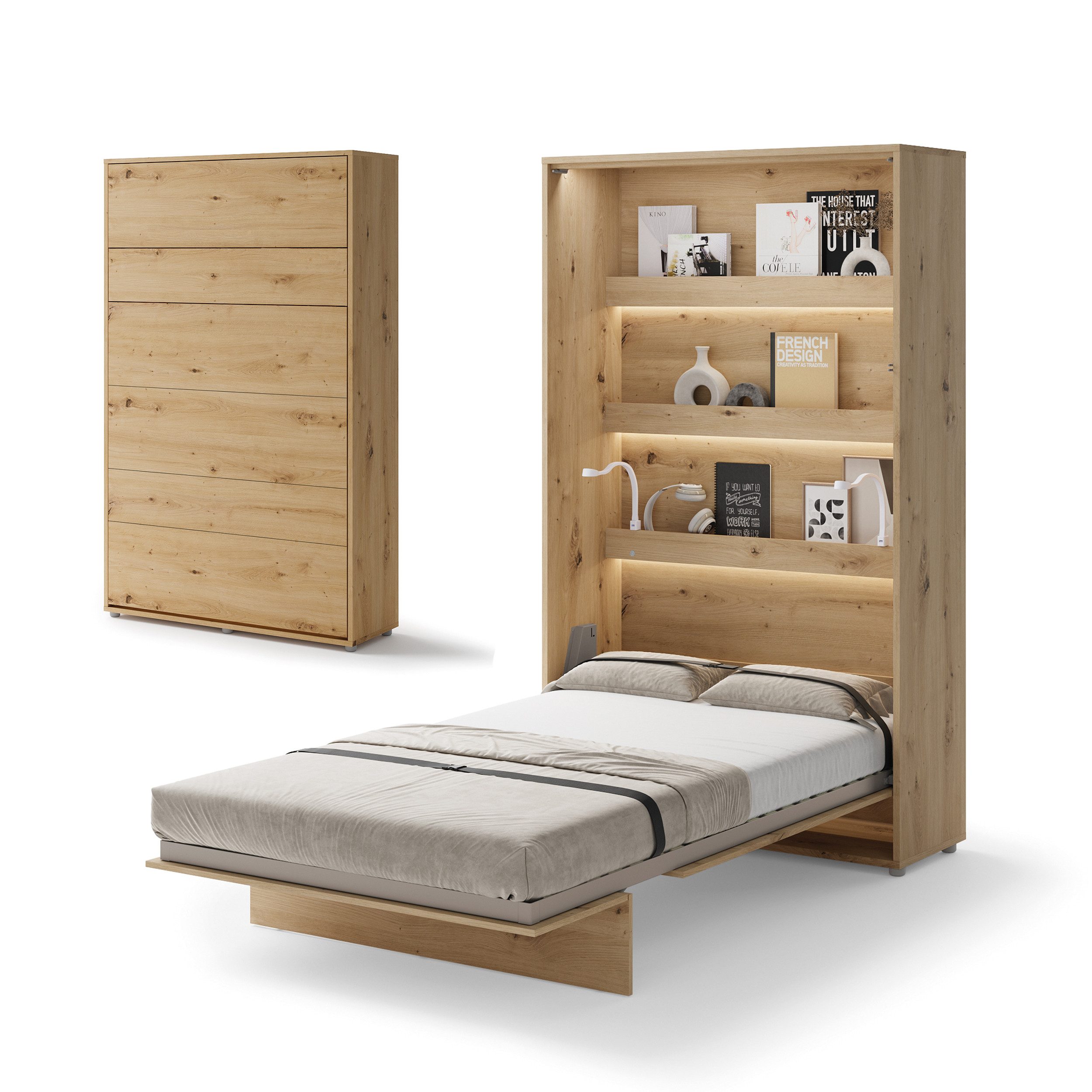 Compleo Schrankbett Vertical Wandklappbett Lenart Bed günstig online kaufen