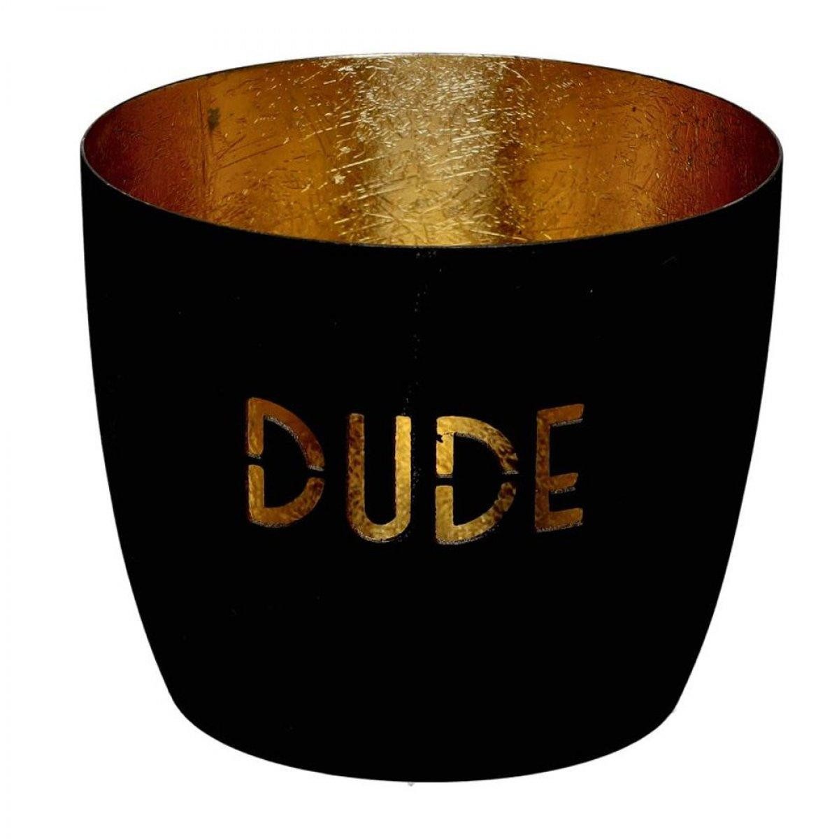 Giftcompany Kerzenhalter Windlicht Madras Dude Schwarz Gold