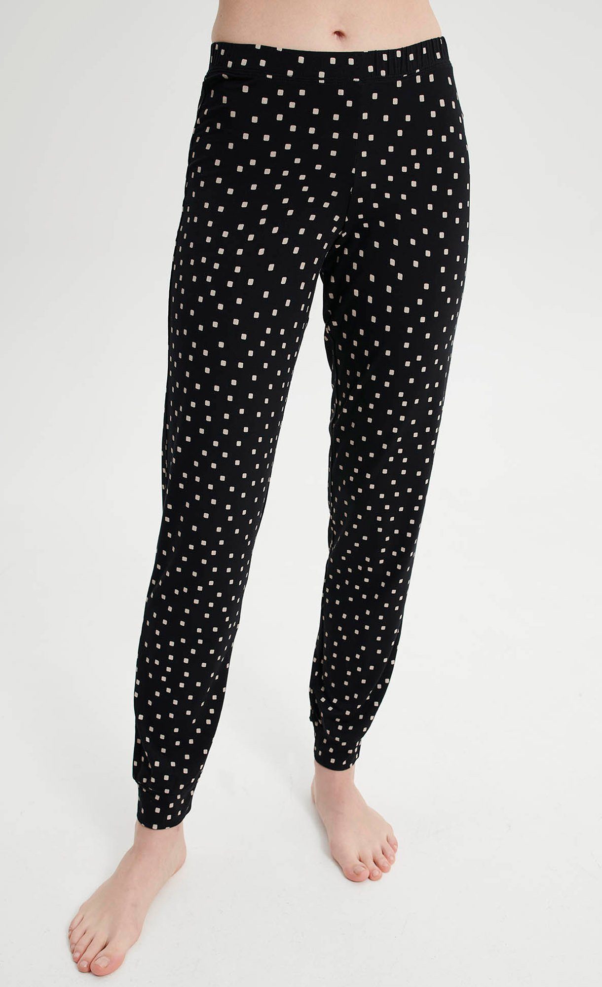 Vamp Schlafanzug VAMP lingerie (Set, 2 tlg., 2-teilig) Damen Schlafanzug 2-teilig Pyjama lang Modal Mesh-Einsätze