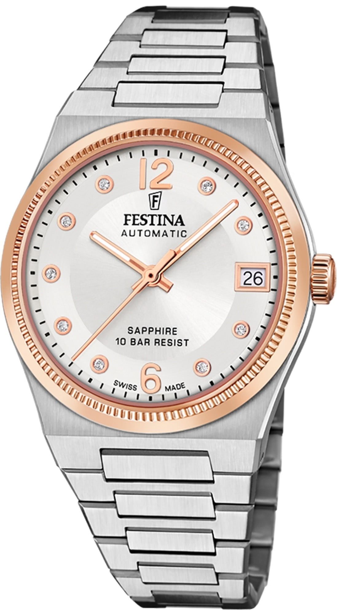 Quarzuhr Festina Damenuhr Edelstahl silber