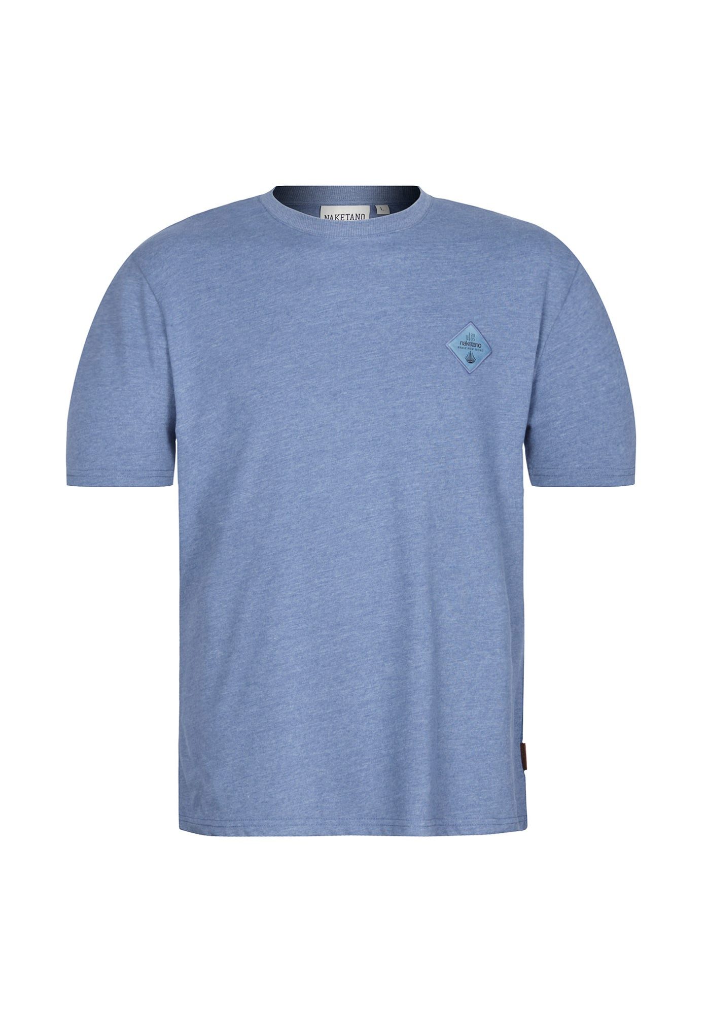 naketano T-Shirt Baumwolle Rundhals Kurzarm Streetwear Basic Sommershirt Herren (1-tlg) weich, bequem, casual, vegan, meliert, gerader Schnitt, Alltag