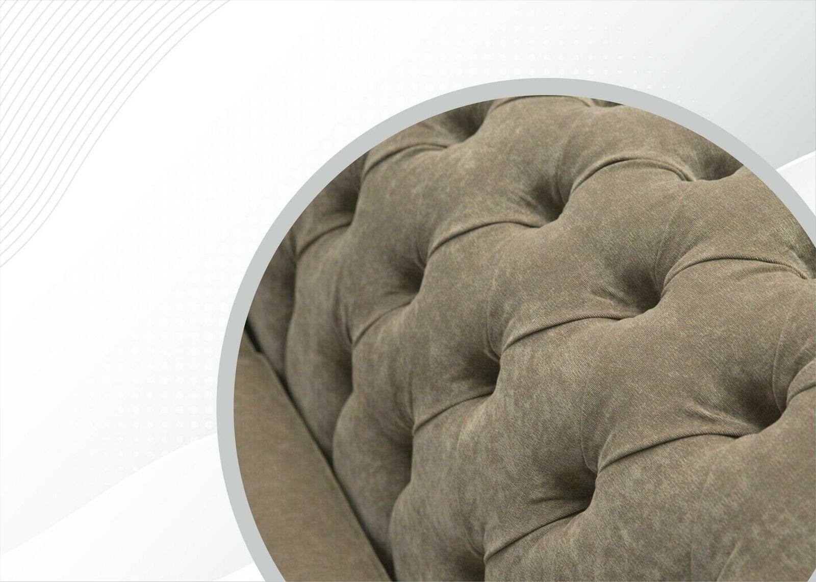 in Möbel, Made modernes Chesterfield Luxus Design Europe Beiger JVmoebel 3-Sitzer Chesterfield-Sofa