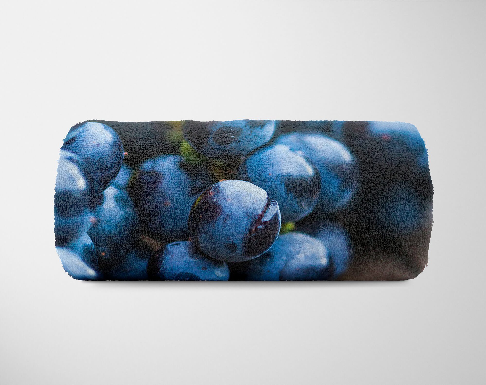 Fotomotiv (1-St), Handtuch Baumwolle-Polyester-Mix Kuscheldecke Handtuch Strandhandtuch Art Früchte, mit Sinus Blaubeeren Handtücher Saunatuch