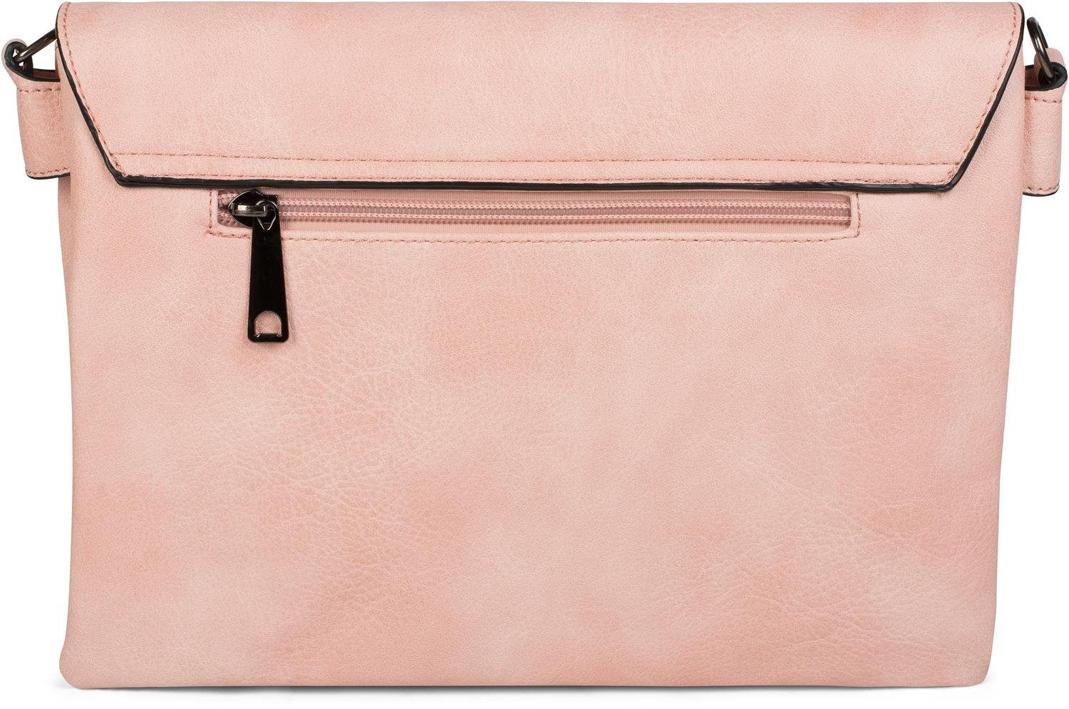 styleBREAKER mit Spitz Nieten Rosa (1-tlg), Clutch Clutch