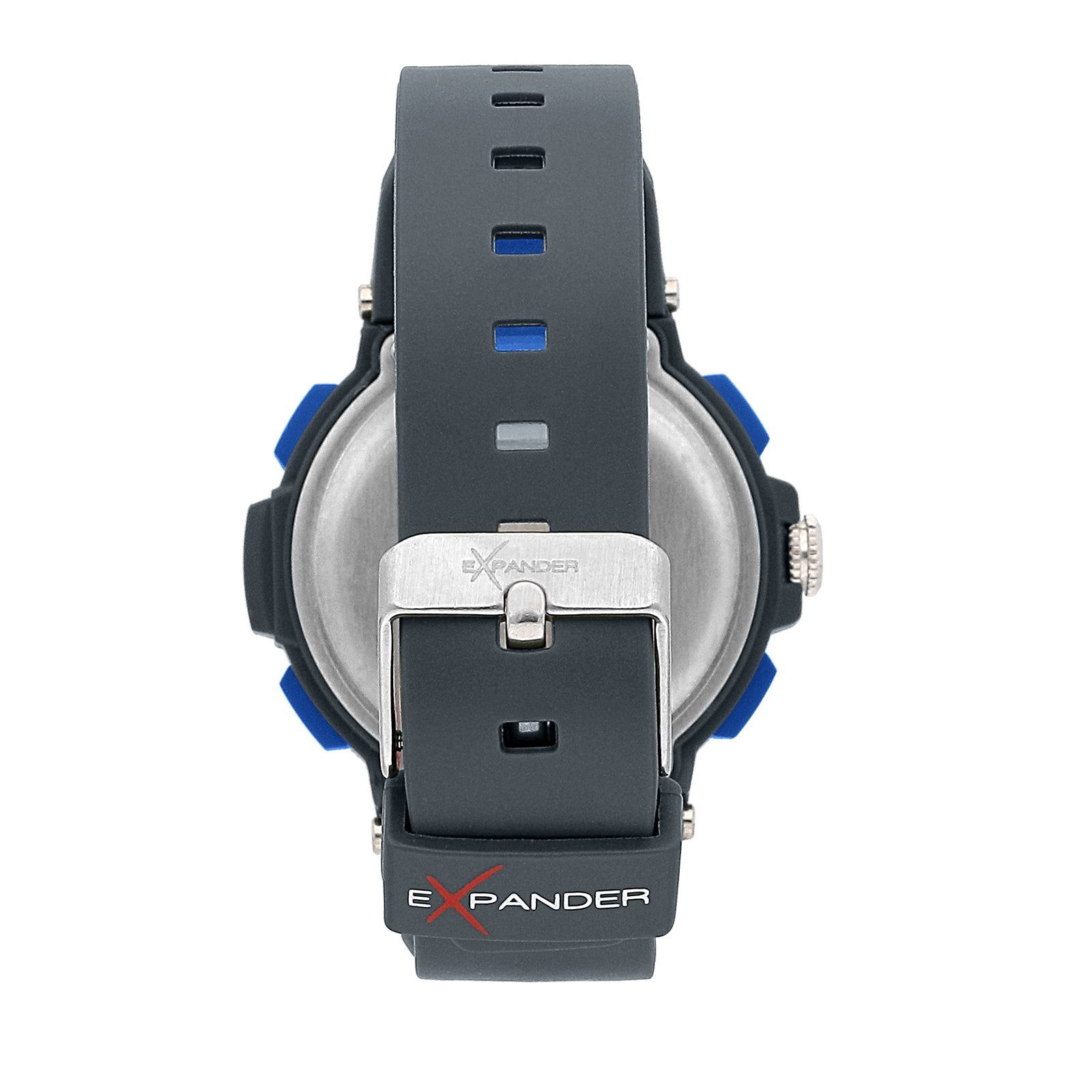 Sector Digitaluhr Sector Herren Armbanduhr Digital, (Digitaluhr), Herren Armbanduhr eckig, groß (40,3x39,7mm), PURarmband grau, Casual