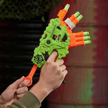 Hasbro Blaster N-Strike Zombie Alternator, Einzelfeuer, Zwei-Schuss-Multi-Feuer und Drei-Schuss-Multi-Feuer. Mit