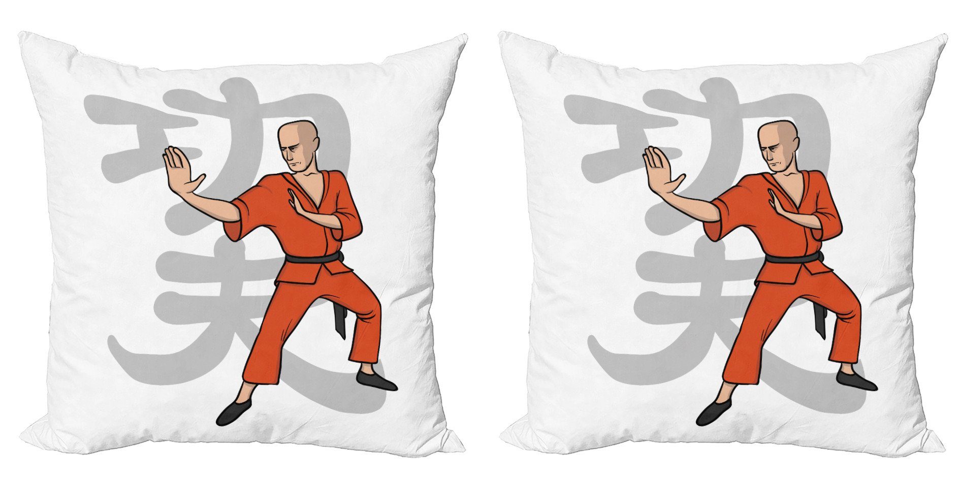 Kissenbezüge Modern Accent Doppelseitiger Digitaldruck, Abakuhaus (2 Stück), Kung Fu Kampfkunst-Übungen Anmelden