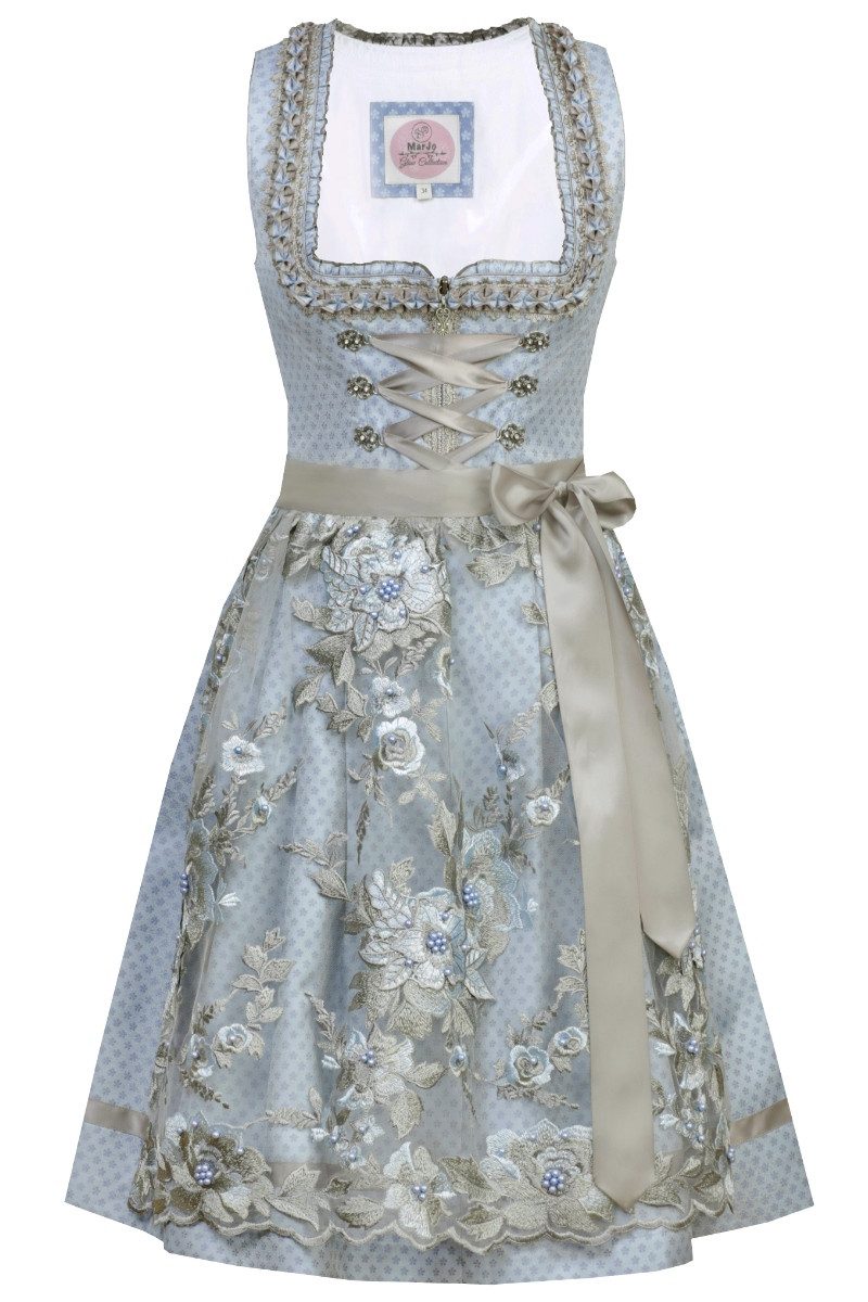 MarJo Dirndl Midi Dirndl 2tlg. - KIMBERLY - eisblau/warm silver