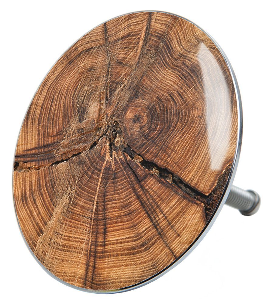 Sanilo Badewannenstöpsel Old Tree, Ø 7.2 cm, hochwertig, universell, mit Motiv, 100% wasserdicht