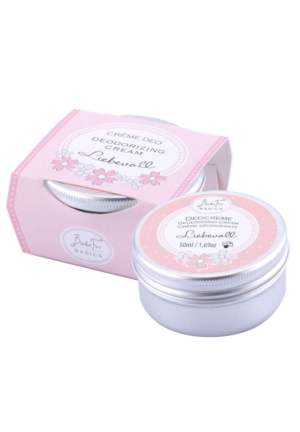 Badefee Deo-Creme Liebevoll, 1-tlg., Deo Creme mit Sheabutter, Kokos- und Mandelöl 50 ml