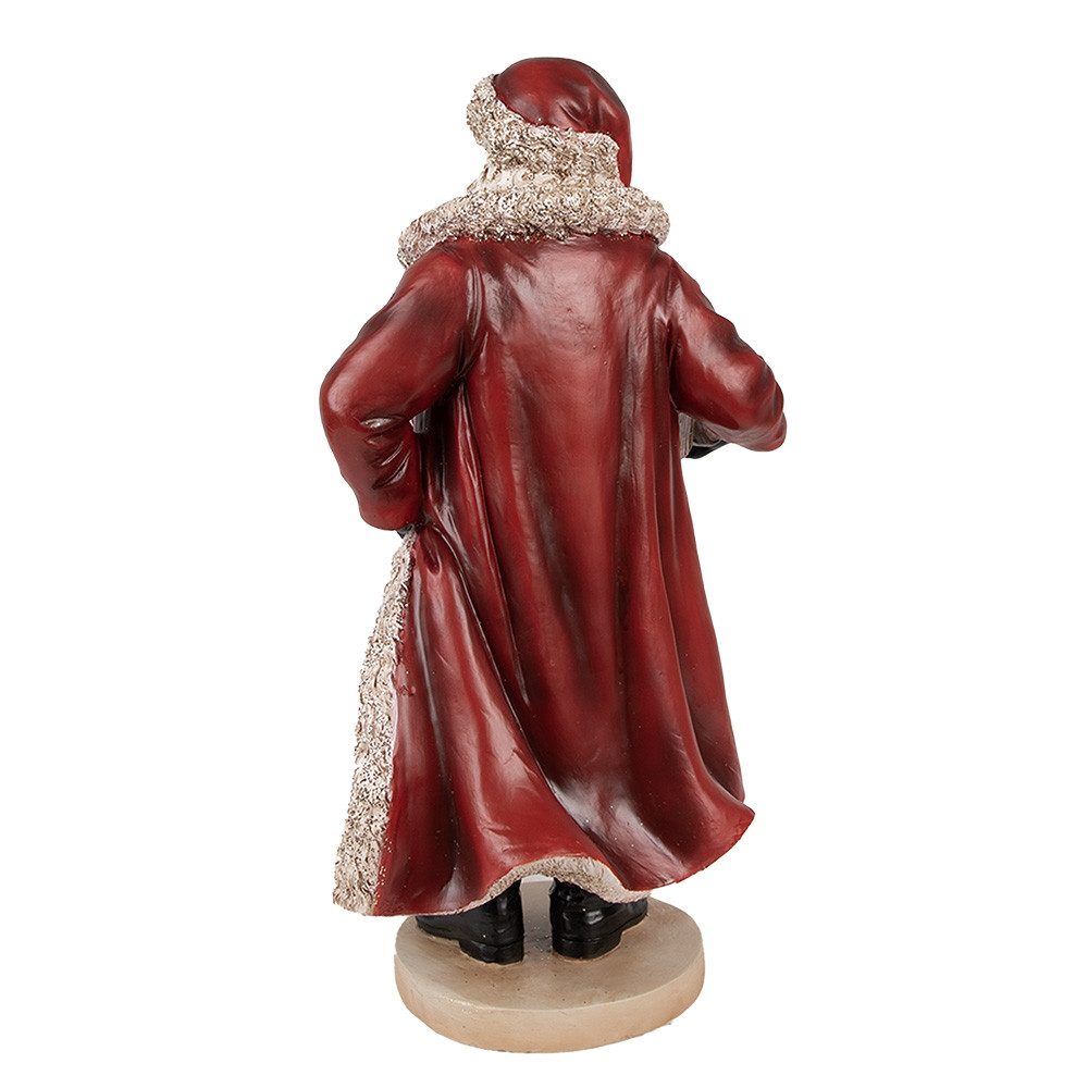 Clayre & Eef Weihnachtsmann Weihnachtsmann Figur 18x14x33 cm Rot Polyresin Weihnachtsdekoration, Sammlerfigur, Weihnachtsfigur, Dekofigur zur Weihnacchtszeit