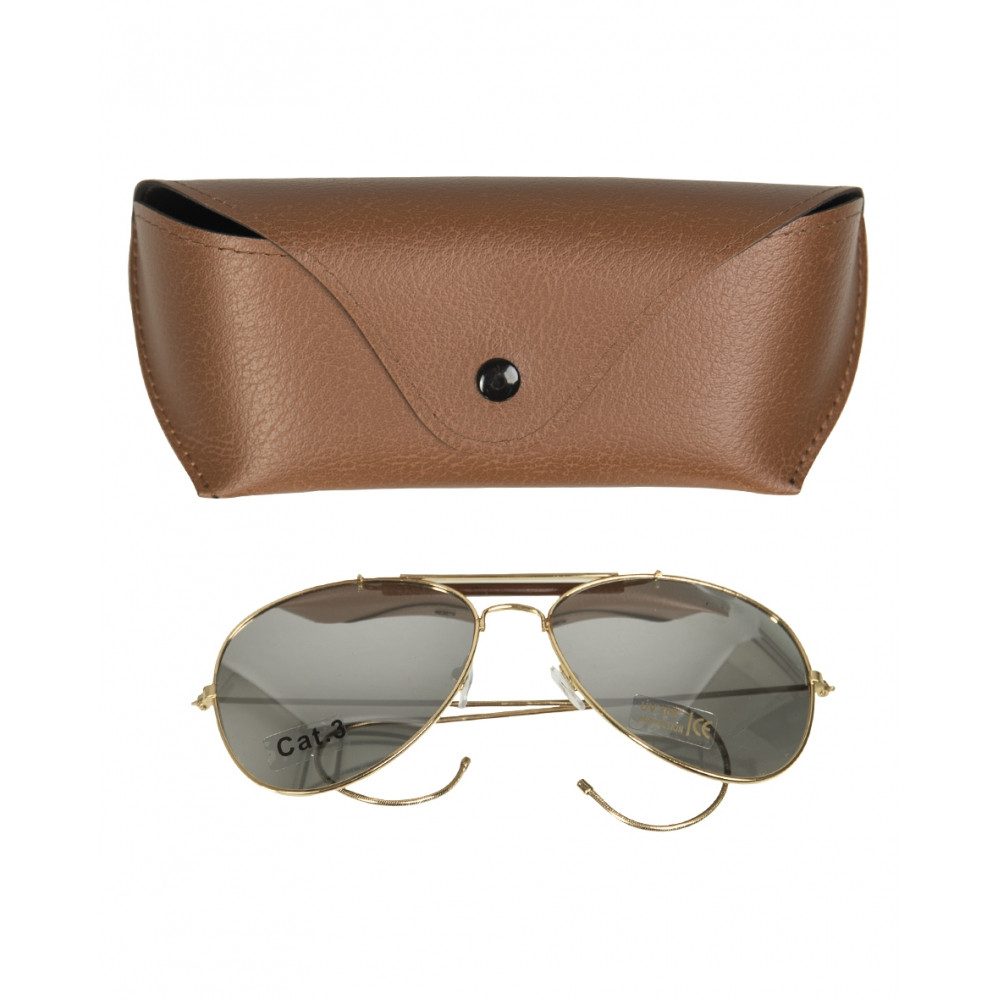 Mil-Tec Pilotenbrille AF SONNENBRILLE M.ETUI - verspiegelt
