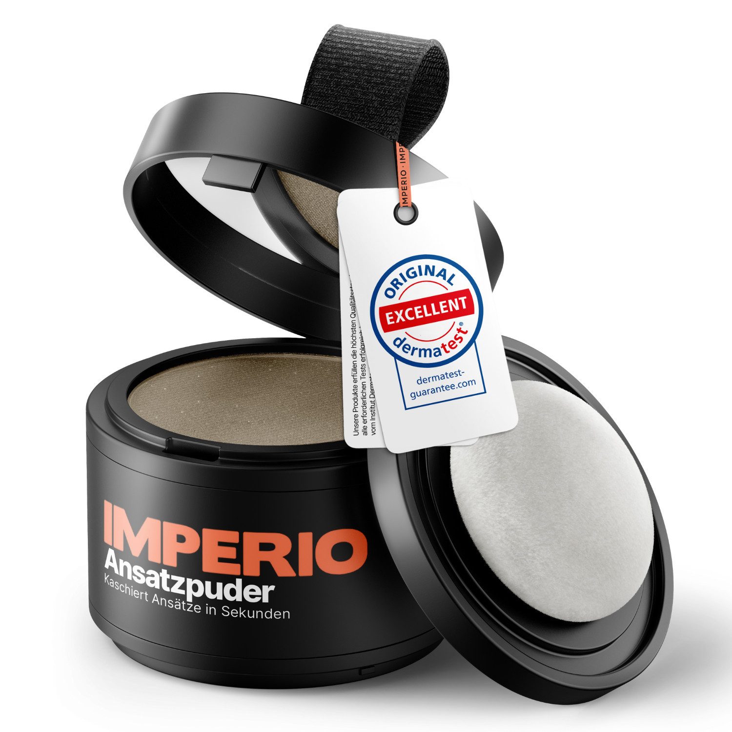 IMPERIO Haaransatz-Farbpuder Ansatzpuder - Haar Concealer zur Haarverdichtung (Frauen & Männer) 4g