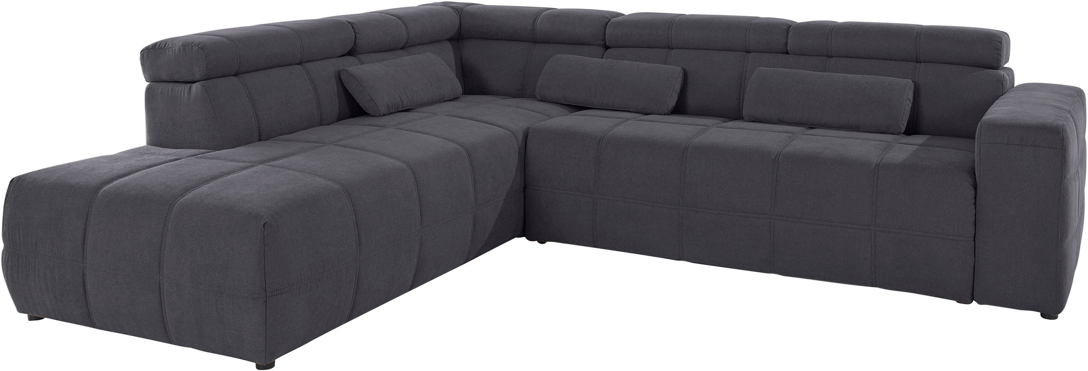DOMO collection Ecksofa "Cunelli tolle Sitznähte als Designelement, fester günstig online kaufen