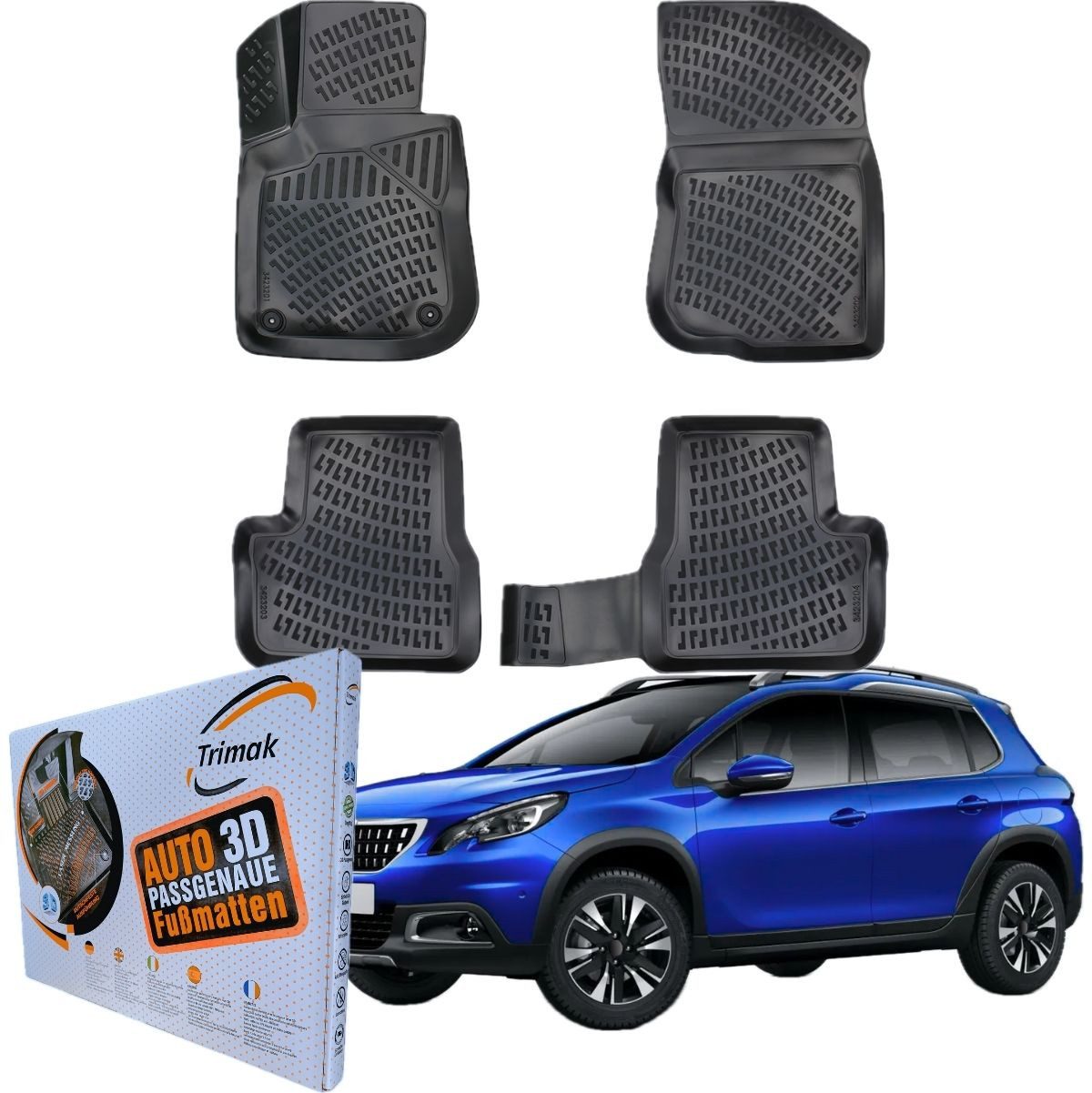 Passform-Fußmatten Oder Kofferraumwanne Oder Set für Peugeot 2008