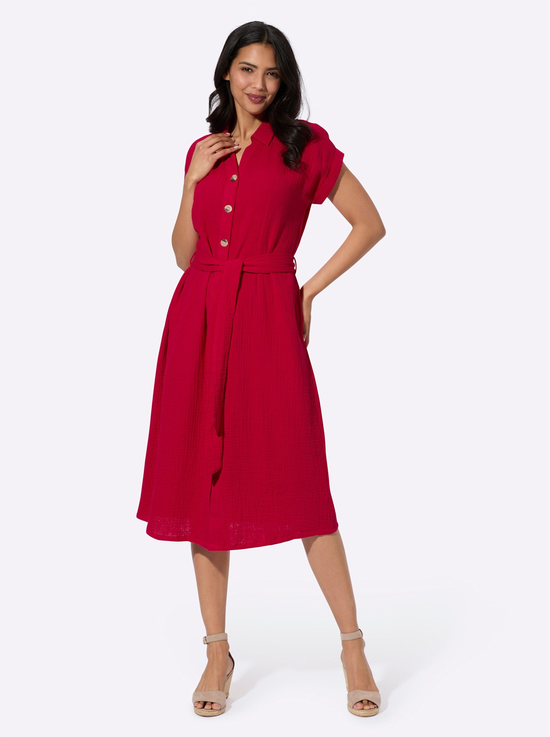Sieh an! Etuikleid Baumwollkleid günstig online kaufen