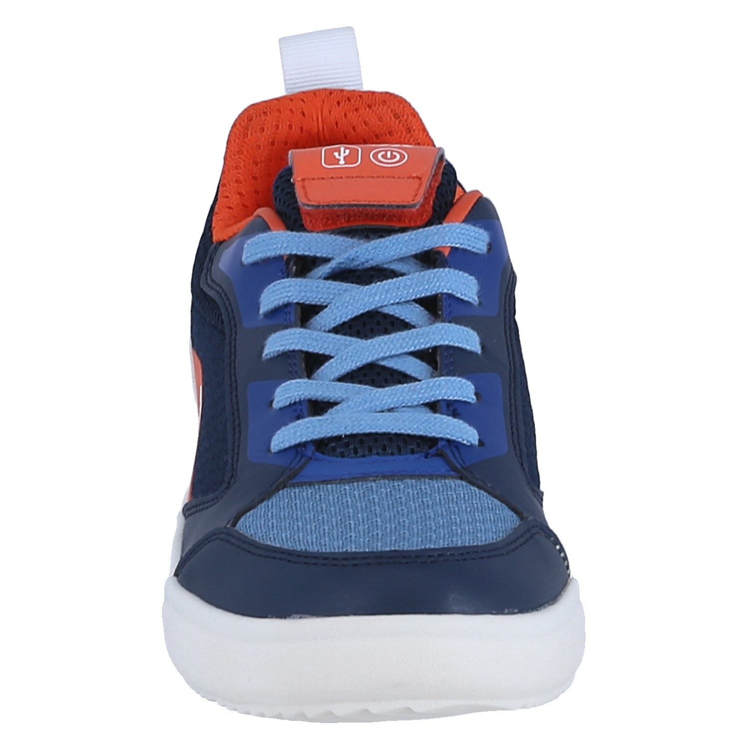 Geox Grayjay blau/orange/weiss Kinder Sneaker – Bild 4 von 5