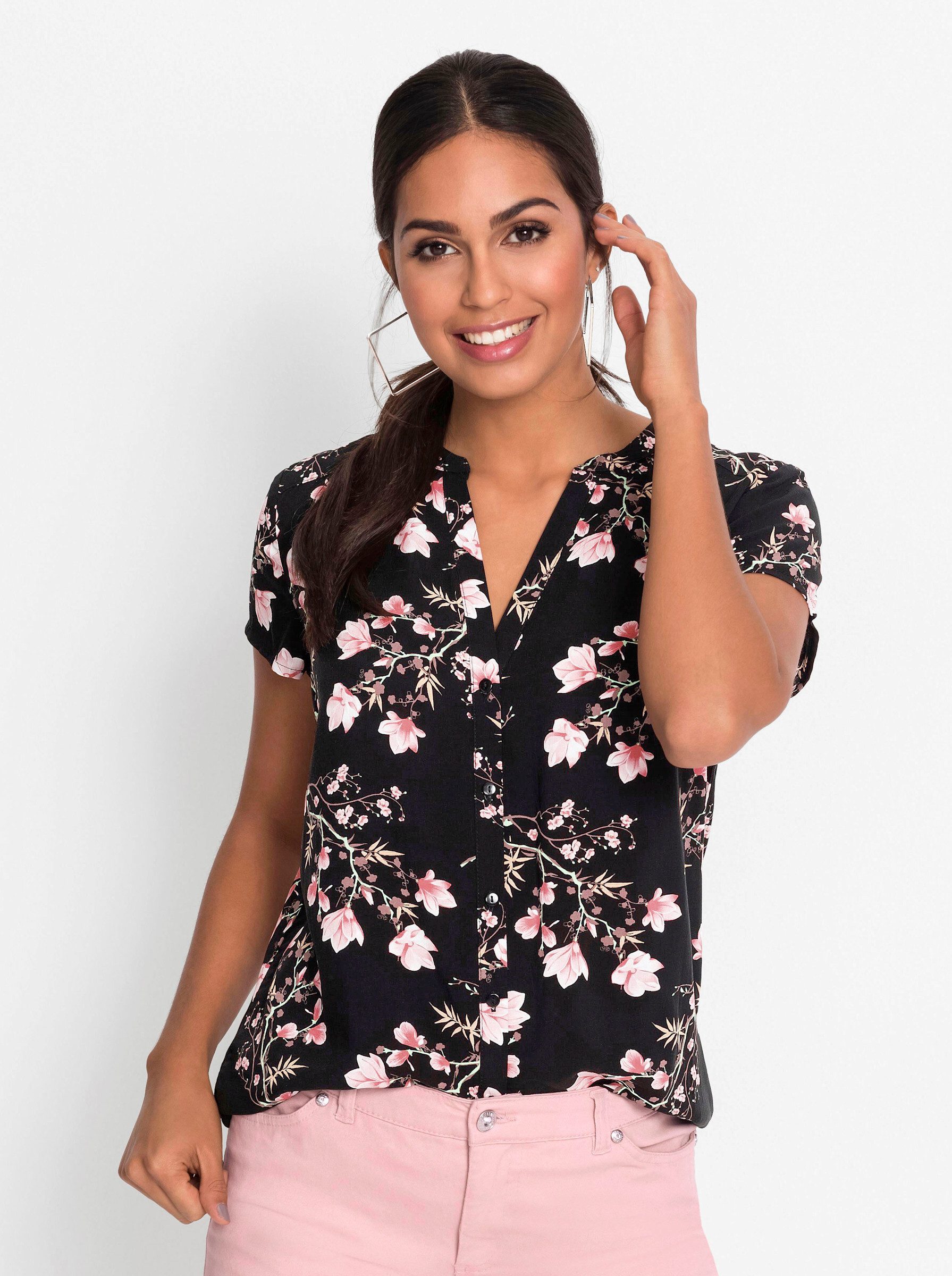Klassische Bluse Kurzarm-Bluse