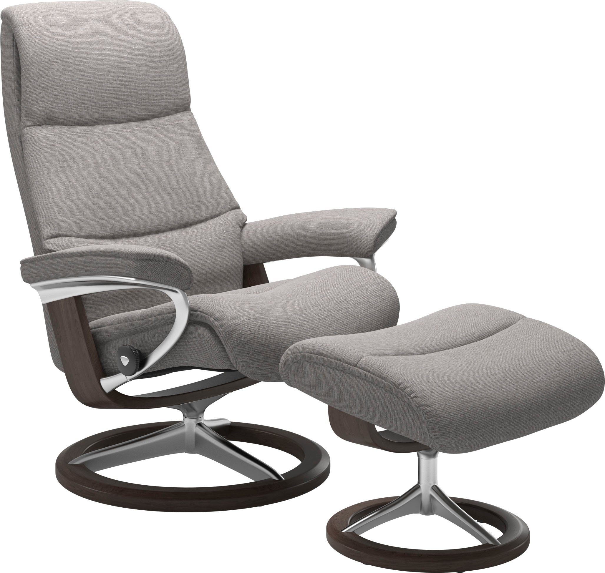 Stressless® Relaxsessel View (Set, Relaxsessel mit Hocker), mit Signature Base, Größe L,Gestell Wenge