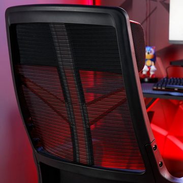 X Rocker Bürostuhl Helix Gaming Bürodrehstuhl mit Mesh Netzstoff Rückenlehne