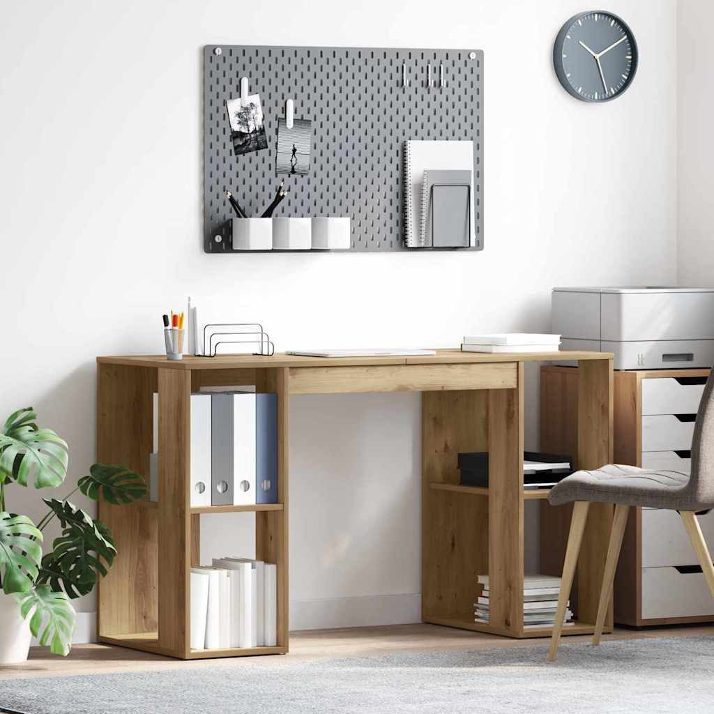 vidaXL Schreibtisch Schreibtisch Artisan-Eiche Holzwerkstoff 130 x 50,5 x 75 cm (1-St)