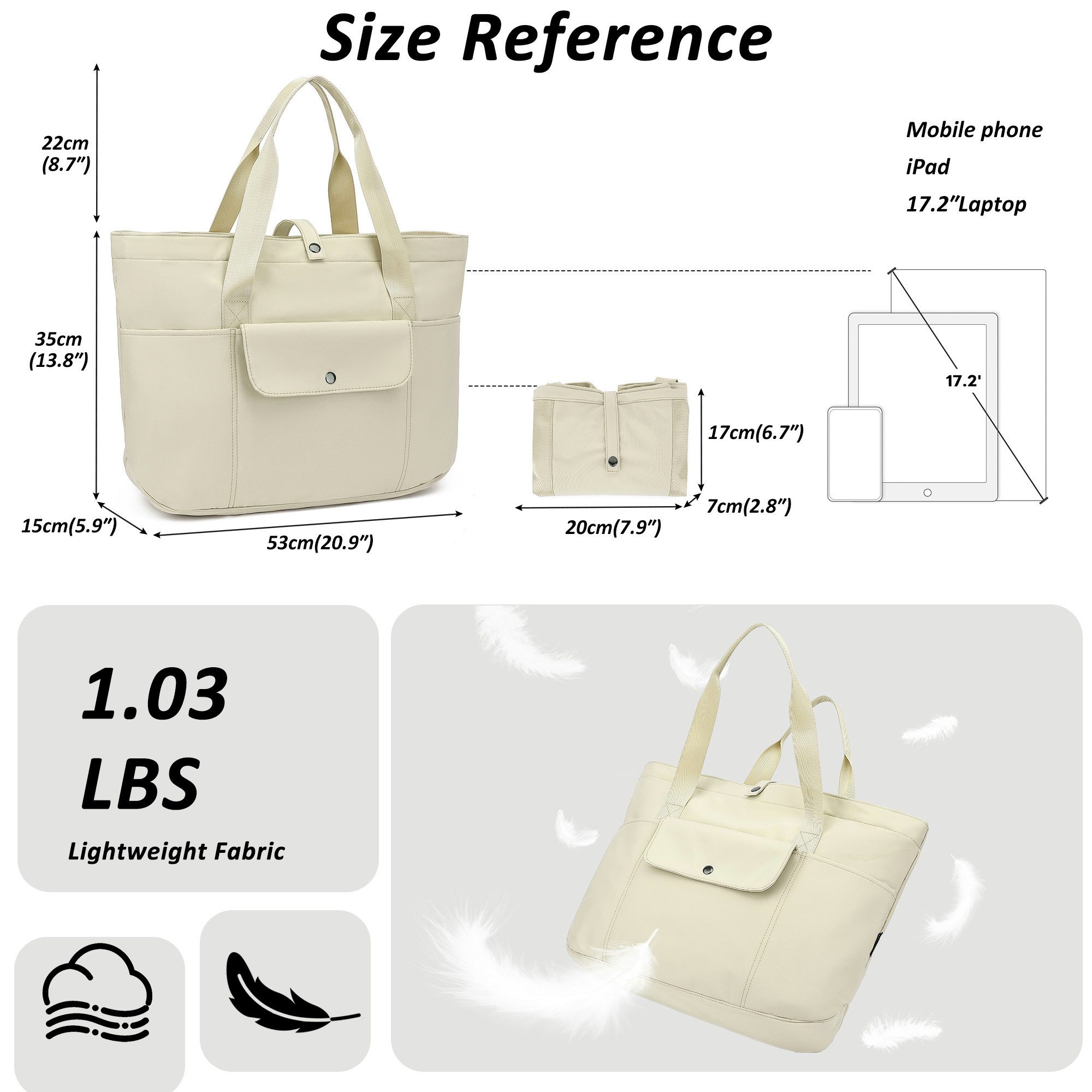 TAN.TOMI Umhängetasche Damen Multi-Taschen Große Tote Bag Shopper Schultertasche, Faltbarer Stauraum Mit Reißverschluss für Reisen Arbeit Fitness