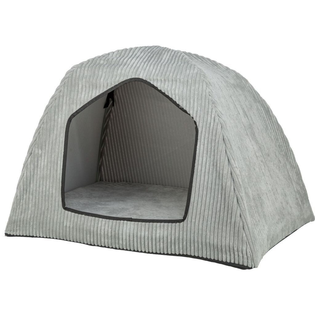 TRIXIE Tierhöhle Orthopädische Hundehöhle Jonna - hellgrau - 75 × 55 × 55 cm