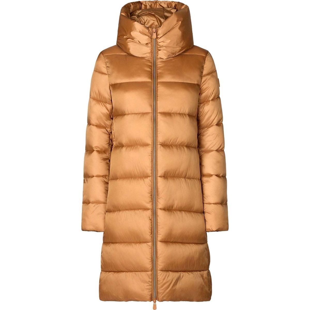 SAVE THE DUCK Outdoorjacke Lysa Eleganter Damenmantel mit Kapuze, winddichtem Nylon und praktischen