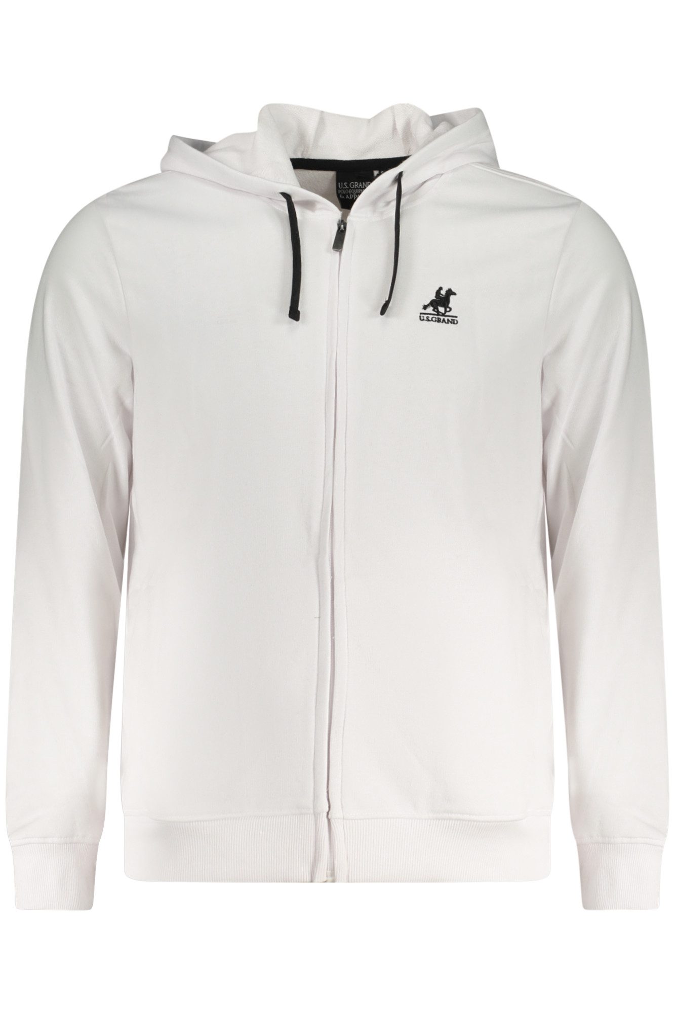 U.S. GRAND POLO Sweatshirt Herren Sweatjacke in Weiß mit Kapuze und