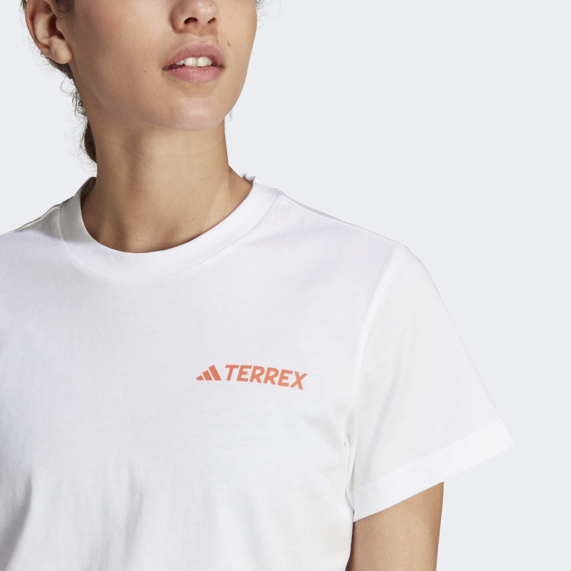 TERREX T-SHIRT adidas White Funktionsshirt TERREX GRAPHIC ALTITUDE