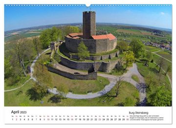 CALVENDO Wandkalender Deutschlands Burgen - Der Süden von oben (Premium, hochwertiger DIN A2 Wandkalender 2023, Kunstdruck in Hochglanz)