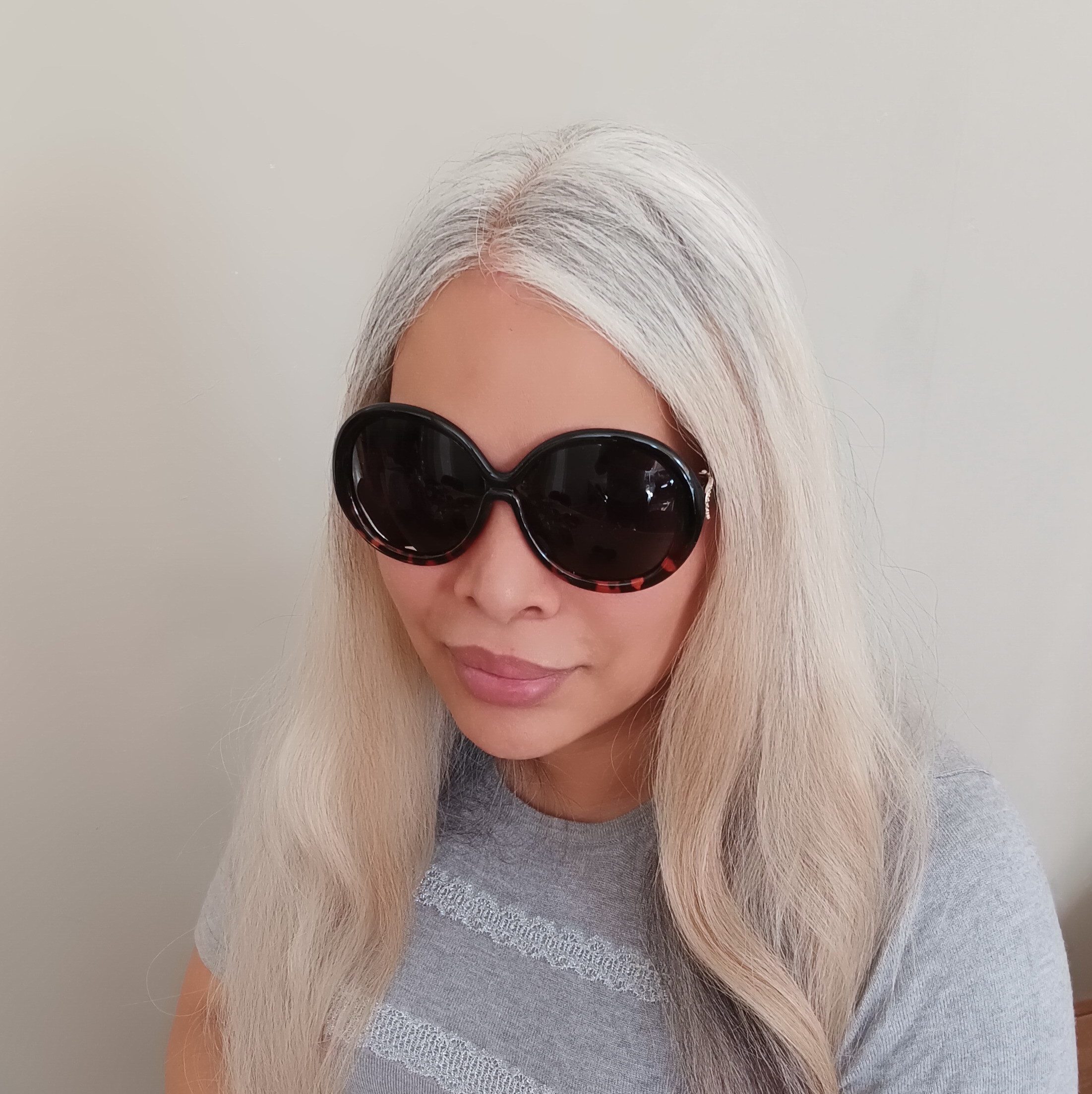 LUXXADA Sonnenbrille (Retro Sonnenbrille Damen Große Runde Gläser Vintage Design 70er Jahre) Hippie Goa 60er 70er Brille Animal Braun Große Polarisierte Gläser