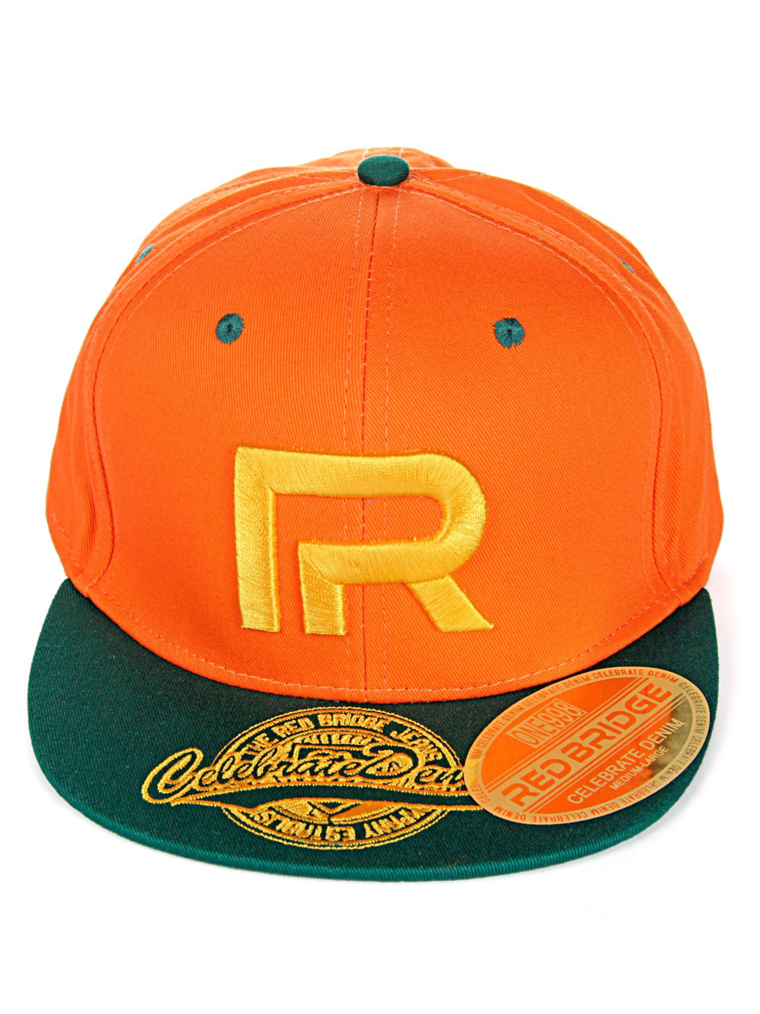 RedBridge Baseball Cap Wellingborough mit Druckverschluss orange-grün | Baseball Caps
