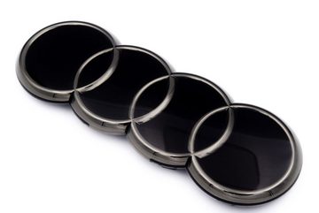 Audi Typenschild Audi Original Ringe Set, Alle Modelle, Front & Heckklappe, Schwarz