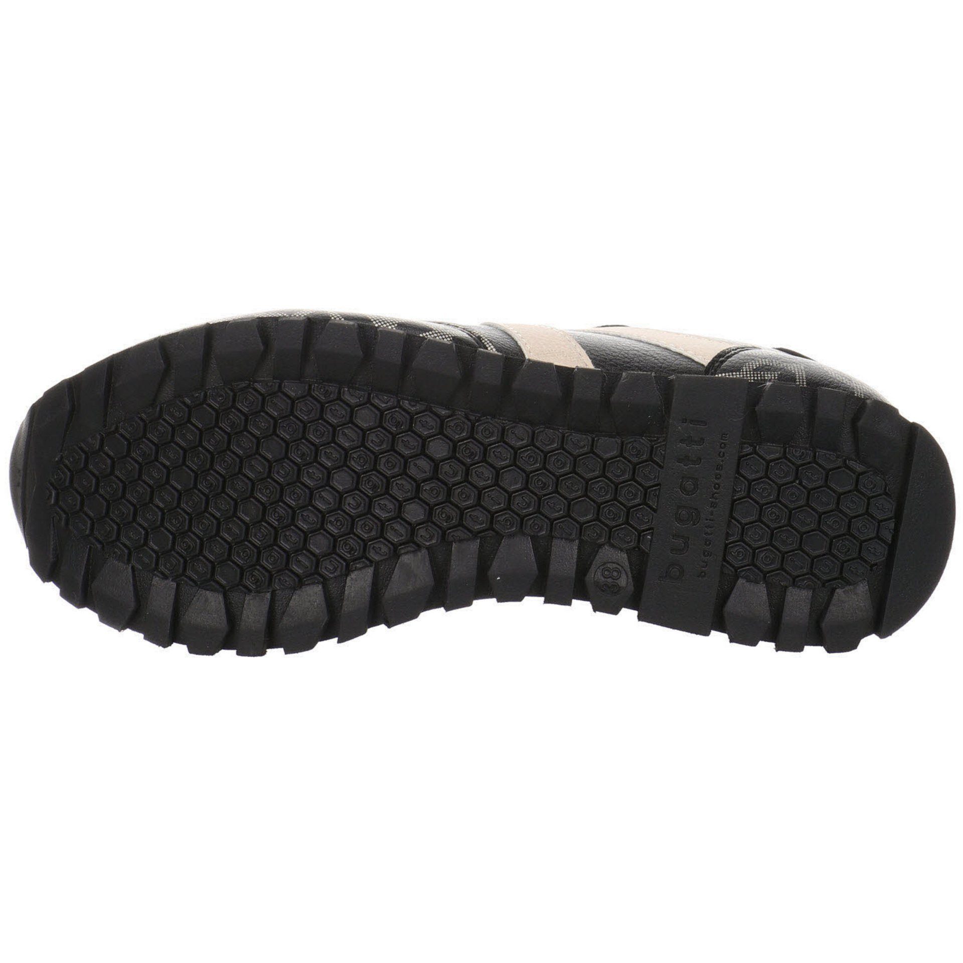 Sneaker / Schnürschuh Sneaker bugatti Schuhe black Leder-/Textilkombination beige Siena Damen