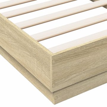 vidaXL Bett Bettgestell Sonoma-Eiche 75x190 cm Holzwerkstoff