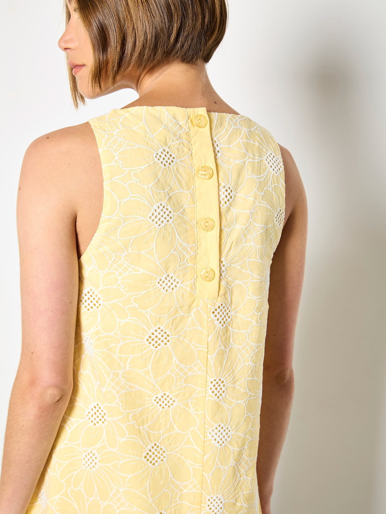 Apricot Minikleid Mini-Etuikleid mit Blumenstickerei