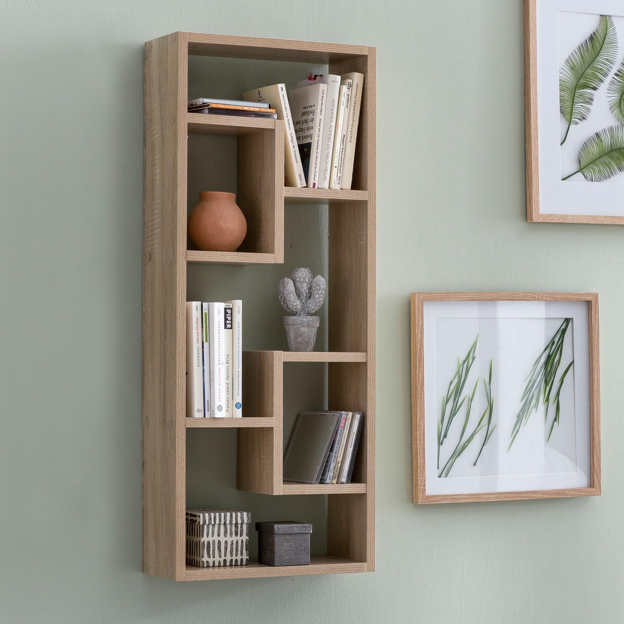 FINEBUY Wandregal SuVa12006_1, Sonoma 36x90x13,5 cm günstig online kaufen