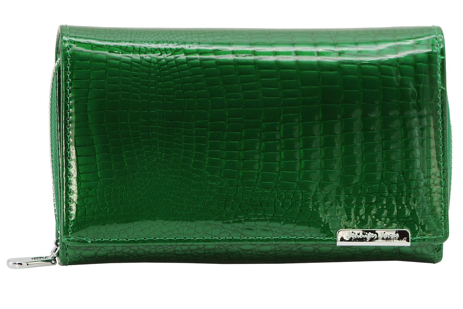 J JONES JENNIFER JONES Geldbörse Damen Leder Portmonee in Croco-Glanz-Optik günstig online kaufen