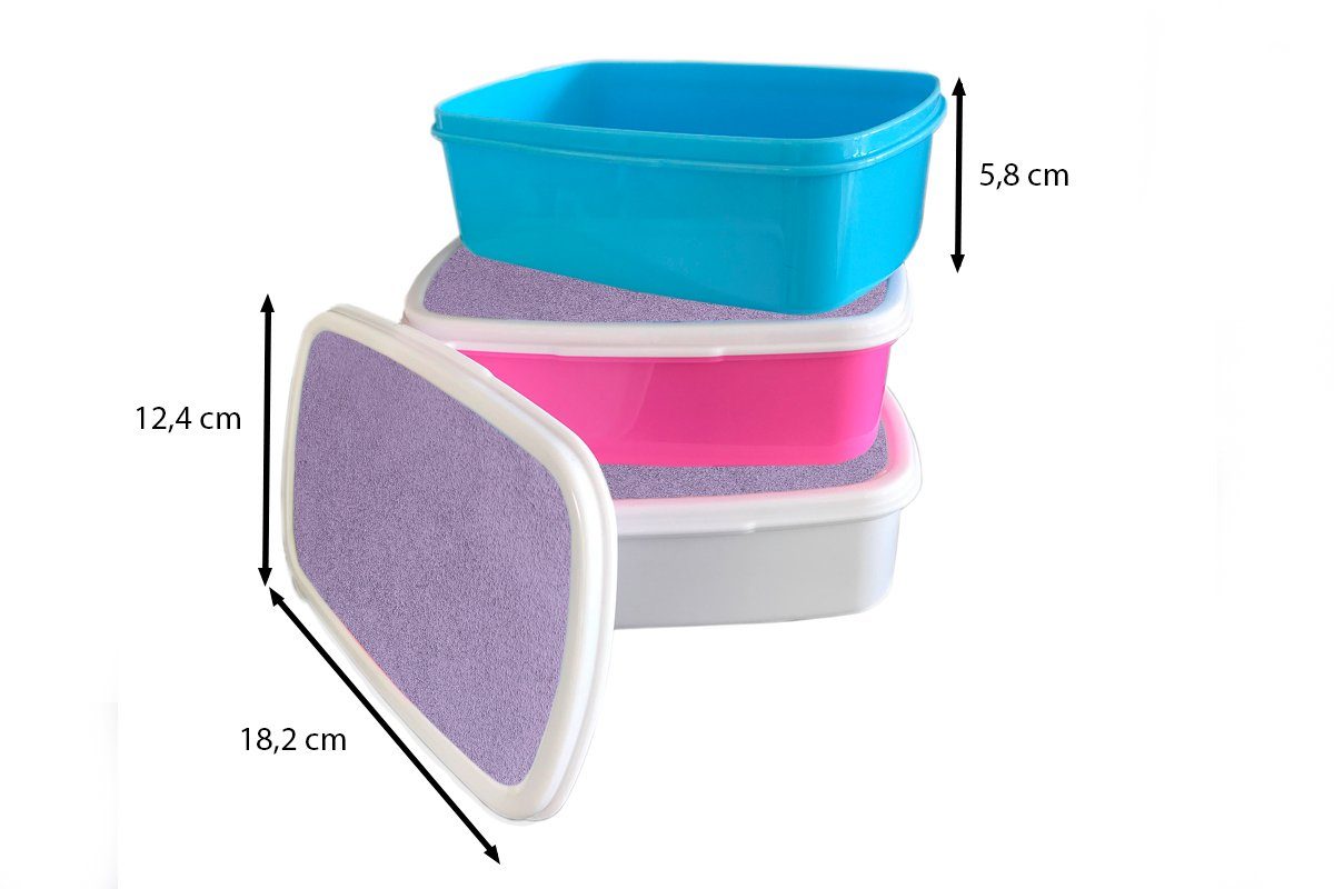 MuchoWow Lunchbox Lila - Kunststoff Erwachsene, Mädchen, Snackbox, - Beton für Brotbox (2-tlg), Kinder, Kunststoff, rosa Wand, Brotdose