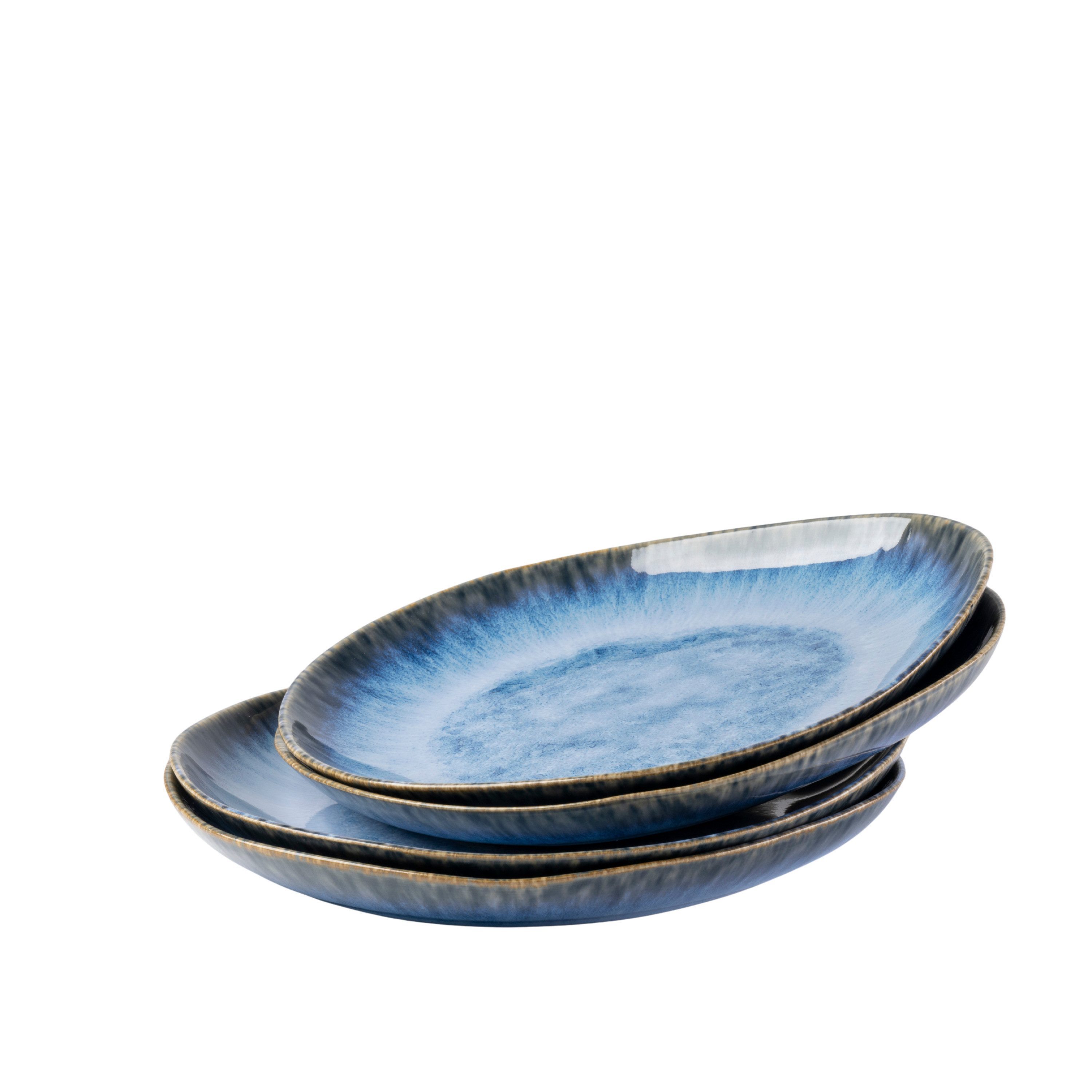 Gipfelstück Teller-Set Wilde Schlucht (4-tlg), 4 Personen, Steinzeug