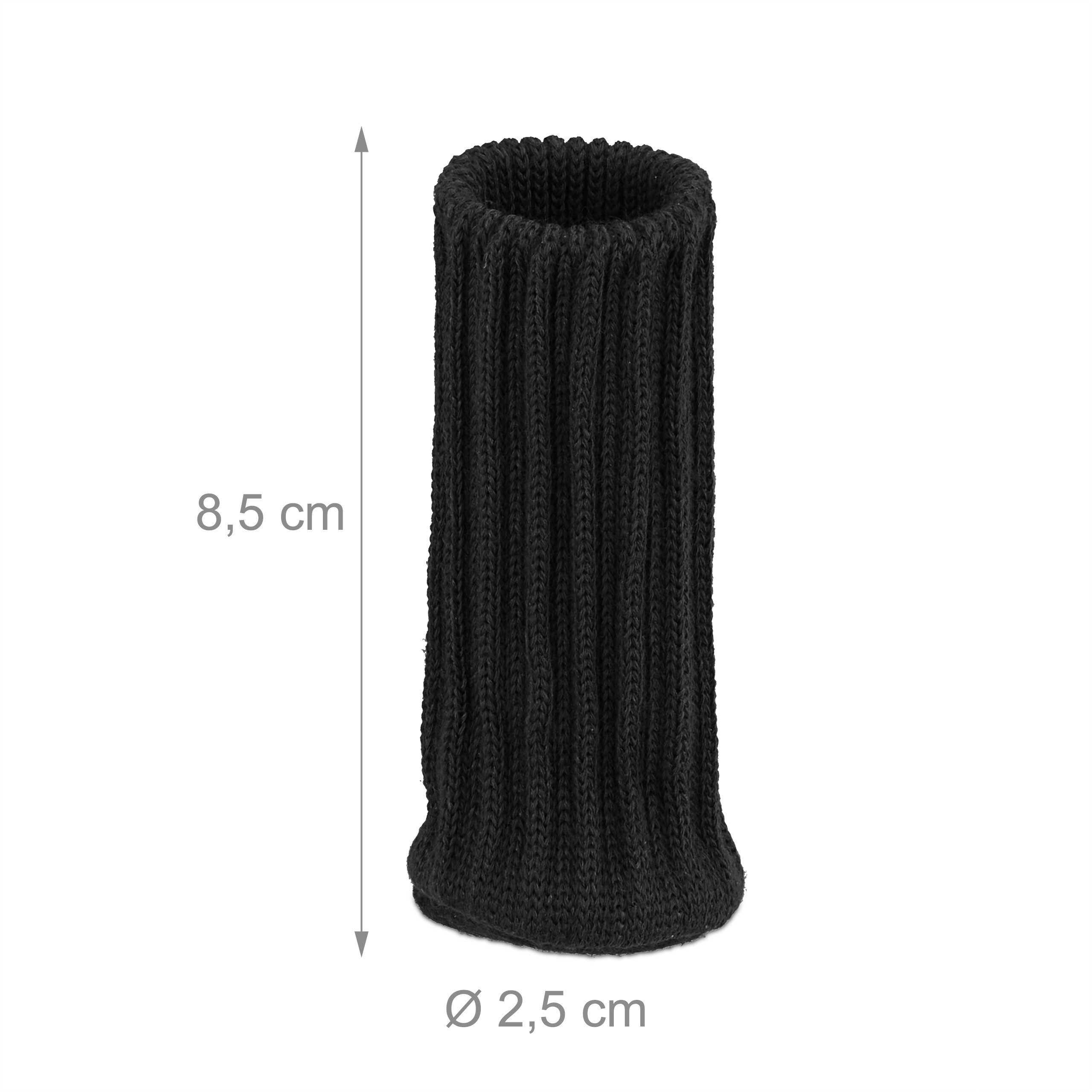 relaxdays Möbelfuß Stuhlbeinsocken im 24er Set, (24-St), schwarz – Bild 4 von 5