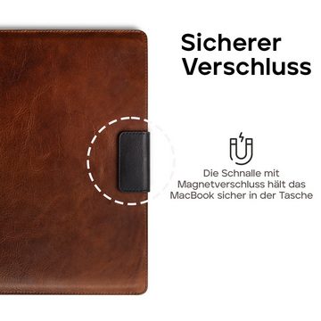 wiiuka Laptop-Hülle sliiv SNAP MacBook Air 13“ Tasche Leder, Tasche Handgefertigt - Echt Leder, Premium Qualität