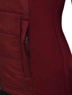 TCA Kurzjacke TCA Damen Excel Runner Laufweste mit Reißverschlusstaschen - Cabernet